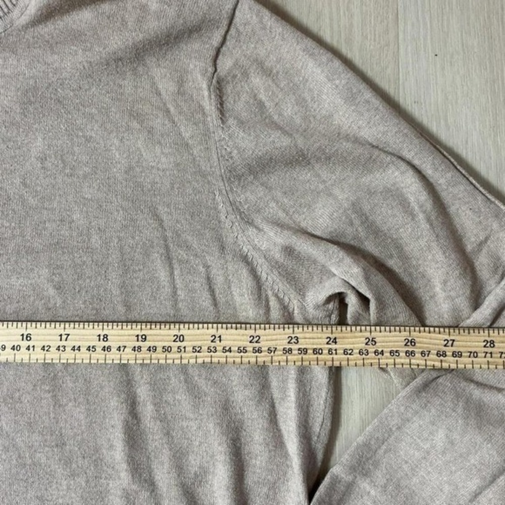 Tommy Bahama Cotton Cashmere Quarter Zip Sweater Men XL Tan 134-T40057 Mock Neck - Picture 5 of 6